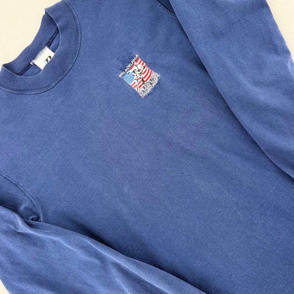 Dynasty 1998 Figure Skating T-Shirt Mens M Blue Long Sleeve Graphic Vintage